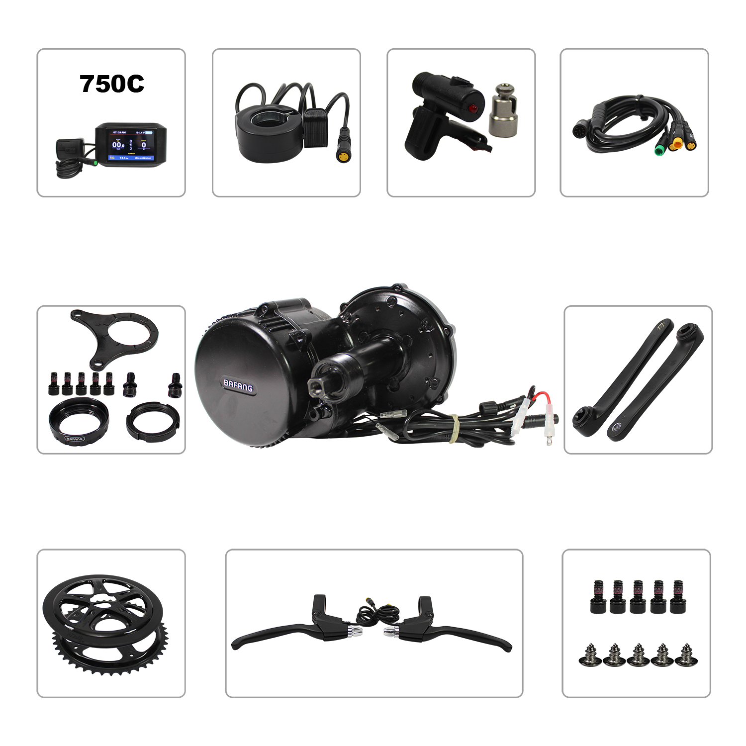 BAFANG 750W 48V BBS02B Kit Motor Central Kit De Conversión Para